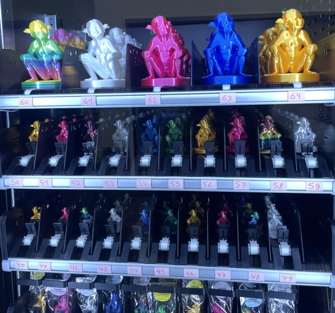 3D printed vending mechanism — functional printed assembly and housings